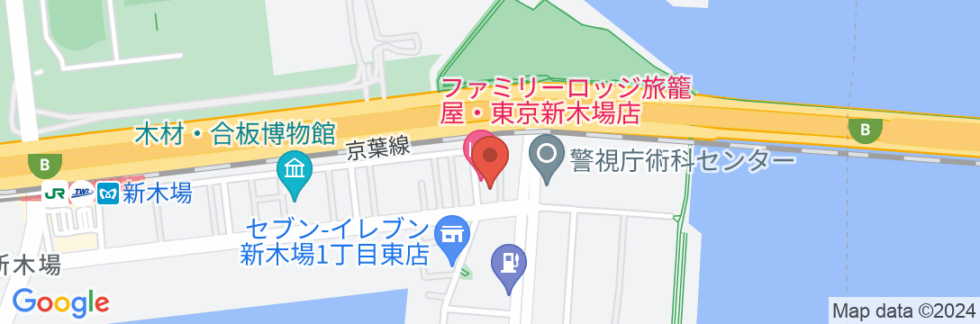 ファミリーロッジ旅籠屋・東京新木場店の地図
