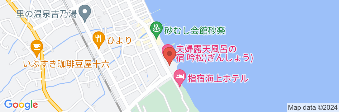 指宿温泉 夫婦露天風呂の宿 吟松(ぎんしょう)の地図