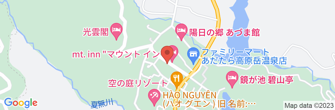 岳温泉 お宿 花かんざしの地図