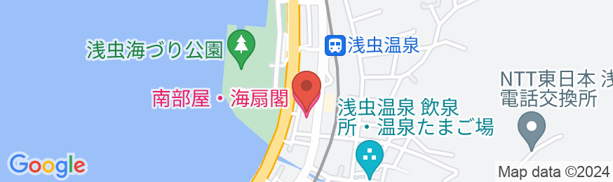 浅虫温泉 南部屋・海扇閣(なんぶや・かいせんかく)の地図