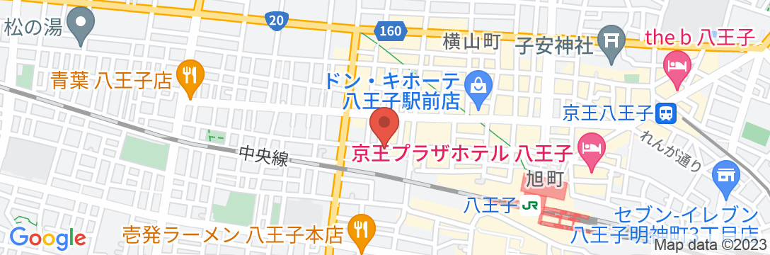 三恵シティホテル八王子の地図