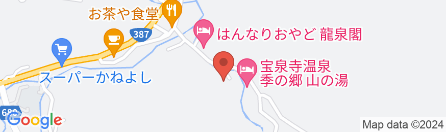 宝泉寺観光ホテル 湯本屋の地図