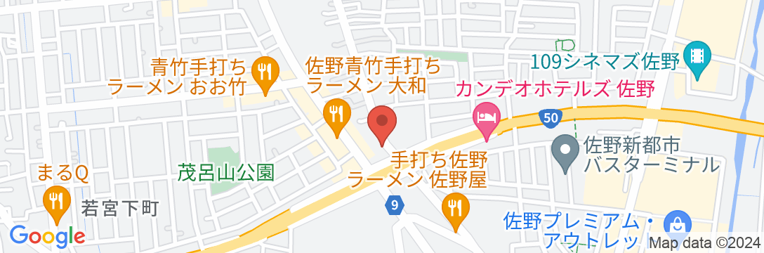 ホテルルートイン佐野藤岡インターの地図
