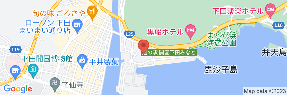下田伊東園ホテルはな岬の地図