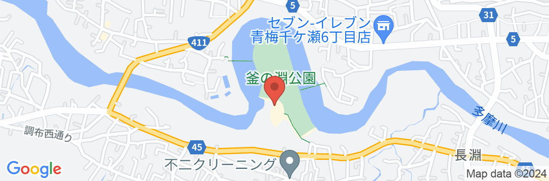亀の井ホテル 青梅の地図