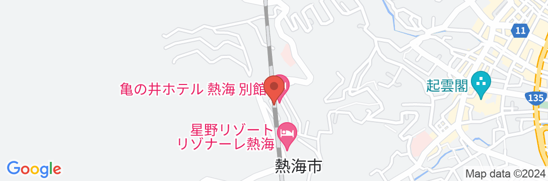 亀の井ホテル 熱海 別館の地図