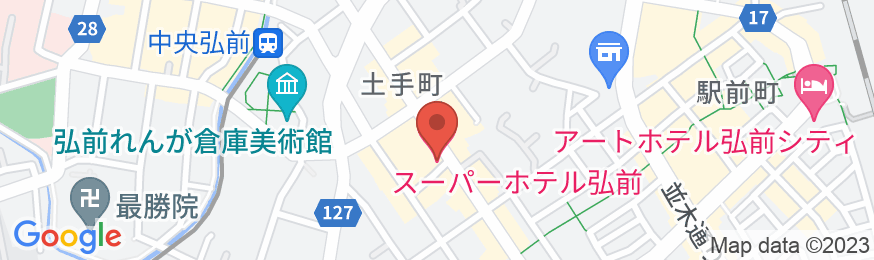 天然温泉 ねぷたの湯 スーパーホテル弘前の地図