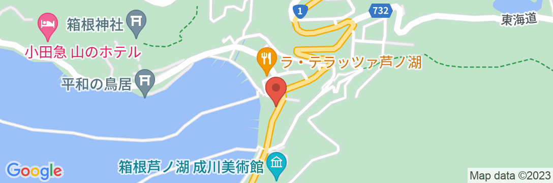 芦ノ湖温泉 ホテルむさしやの地図