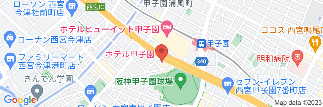 ホテル甲子園<兵庫県>の地図