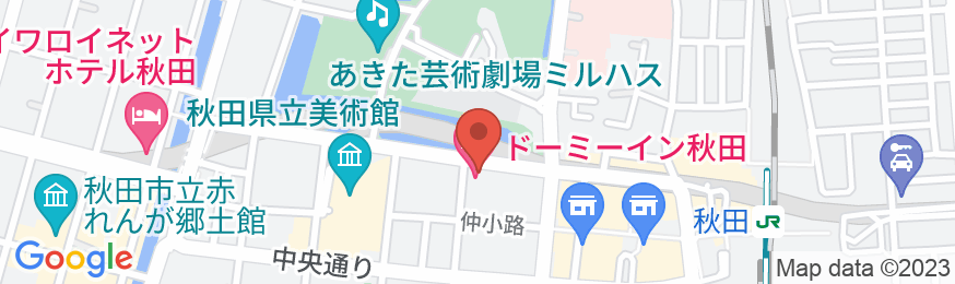中通温泉 こまちの湯 ドーミーイン秋田(ドーミーイン・御宿野乃 ホテルズグループ)の地図
