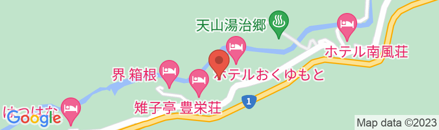 箱根湯本温泉 ホテルおくゆもとの地図