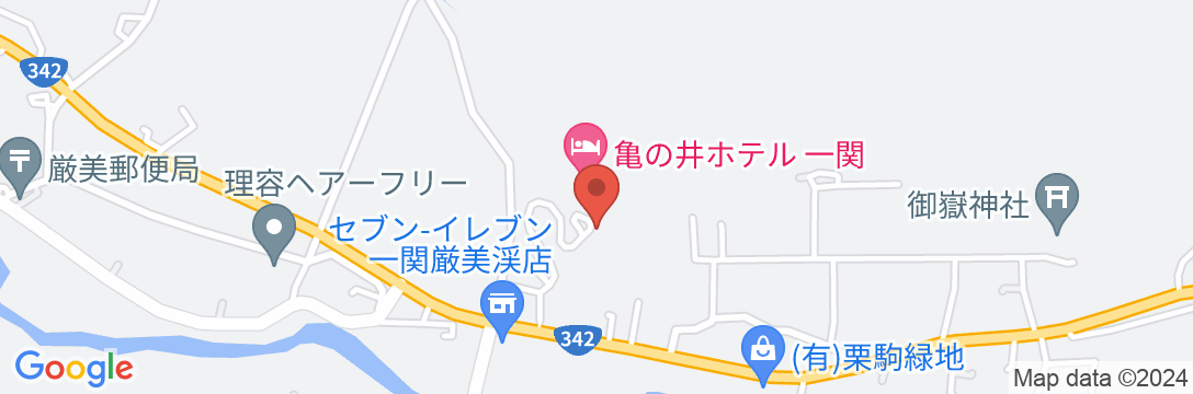 亀の井ホテル 一関の地図