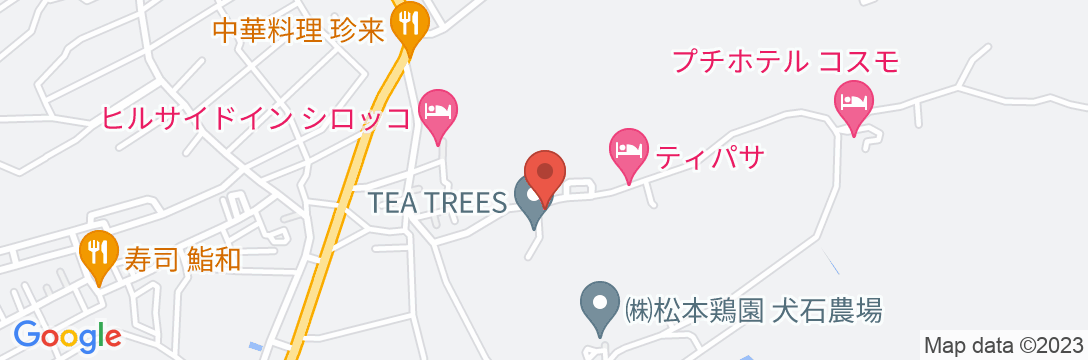 貸し別荘 TEA TREESの地図
