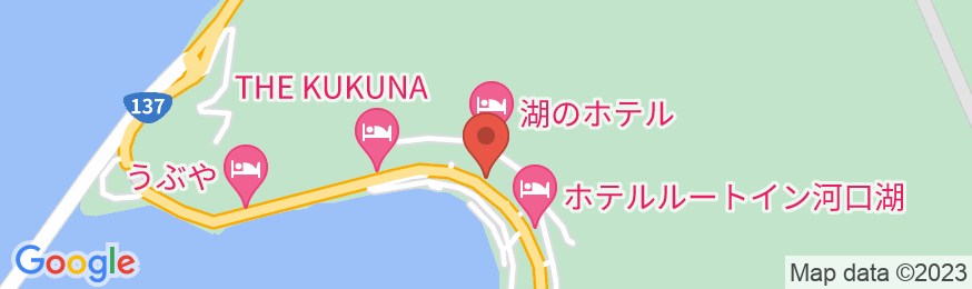 河口湖温泉 ホテル 美富士園の地図