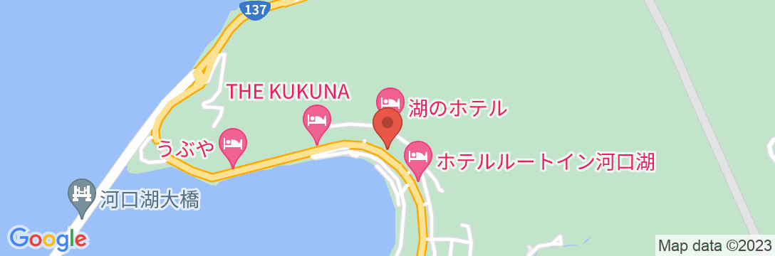 河口湖温泉 ホテル 美富士園の地図