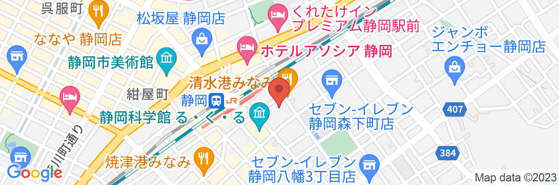 ホテルグランヒルズ静岡(BBHホテルグループ)の地図