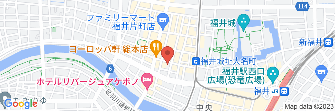 福井パレスホテルの地図