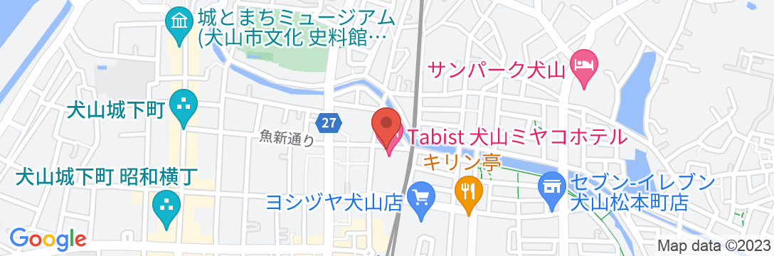 犬山ミヤコホテルの地図