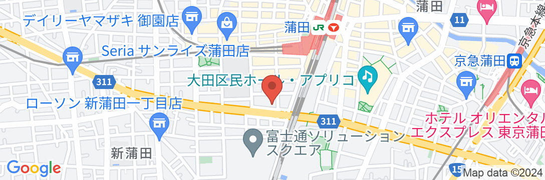 チサン ホテル 蒲田の地図