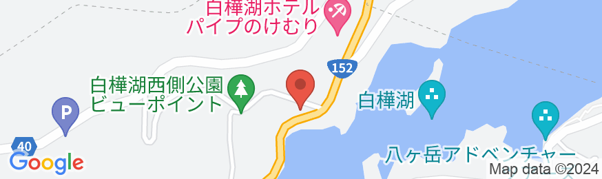 白樺湖レイクサイドホテル山幸閣の地図