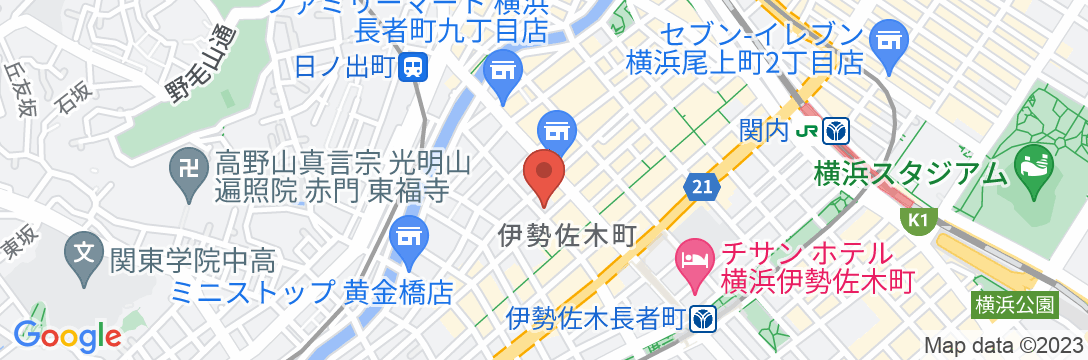 ホテルグランドサン横浜の地図