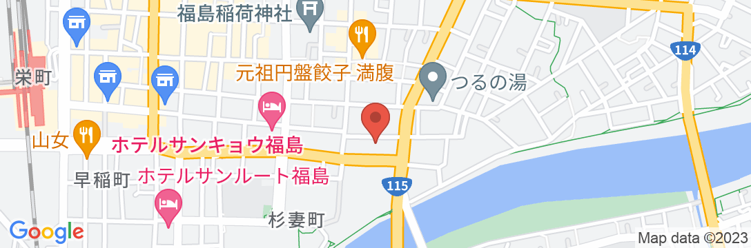 ホテル福島ヒルズ(BBHホテルグループ)の地図
