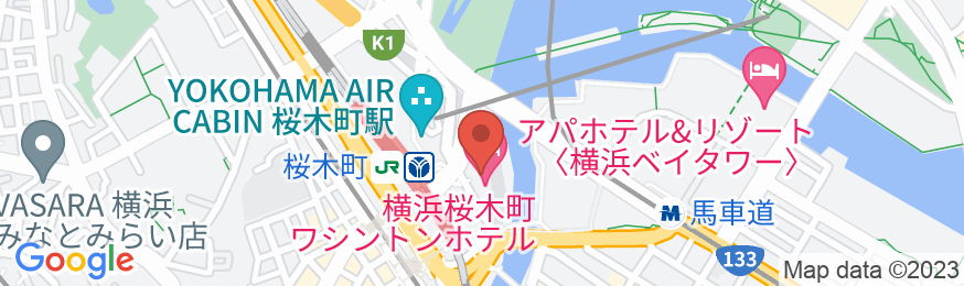 横浜桜木町ワシントンホテルの地図
