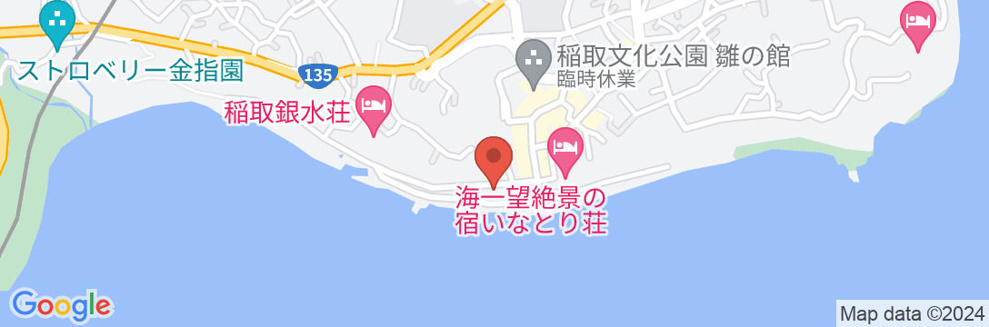 絶景温泉と魚介満腹の宿 稲取東海ホテル湯苑の地図