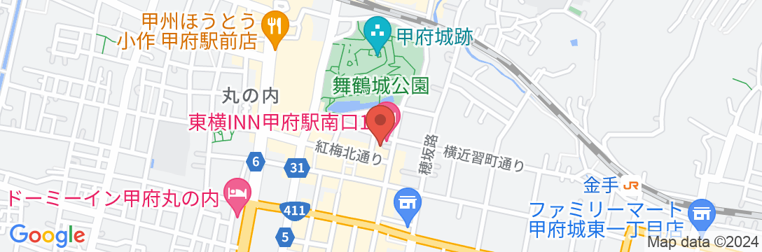 東横INN甲府駅南口1の地図