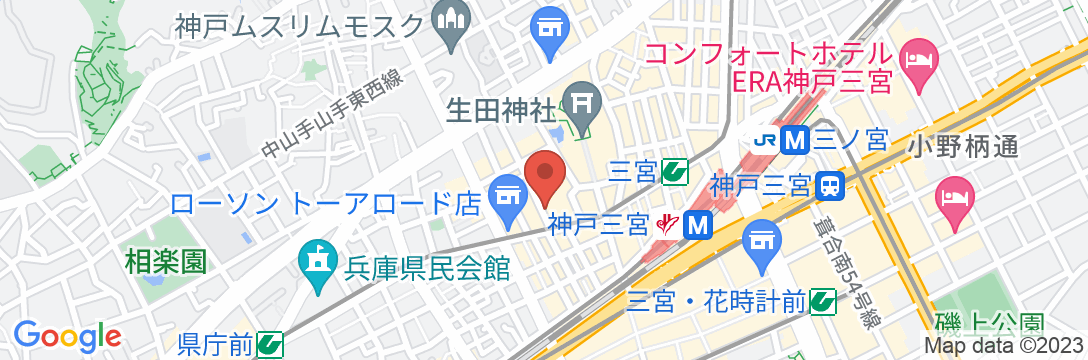 the b 神戸(ザビー こうべ)の地図