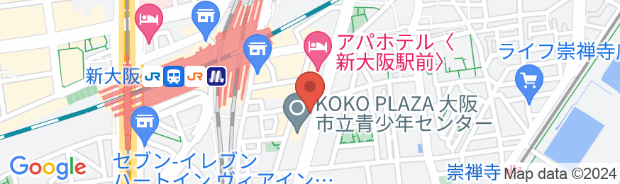 天然温泉 秀吉ゆかりの天下取りの湯 スーパーホテルJR新大阪東口の地図