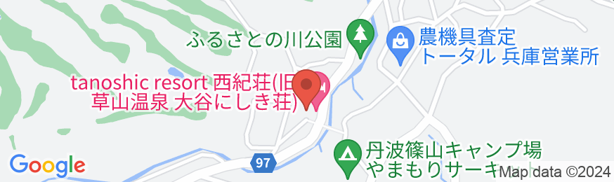 tanoshic resort 西紀荘(旧 草山温泉 大谷にしき荘)の地図