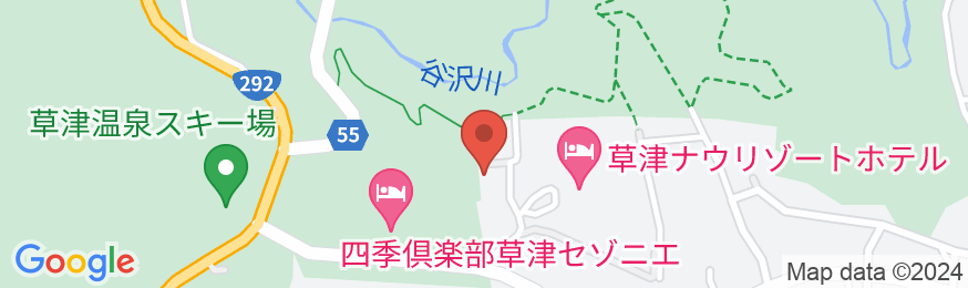 草津高原ユースホステルの地図