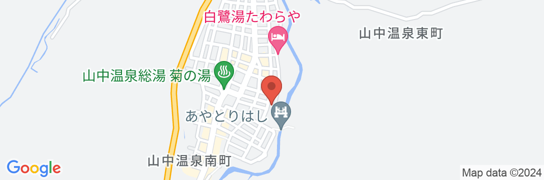 山中温泉 日本が香る宿 胡蝶の地図