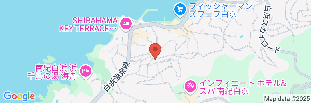 天然本クエ鍋料理の宿 紀州の宿 白砂の地図
