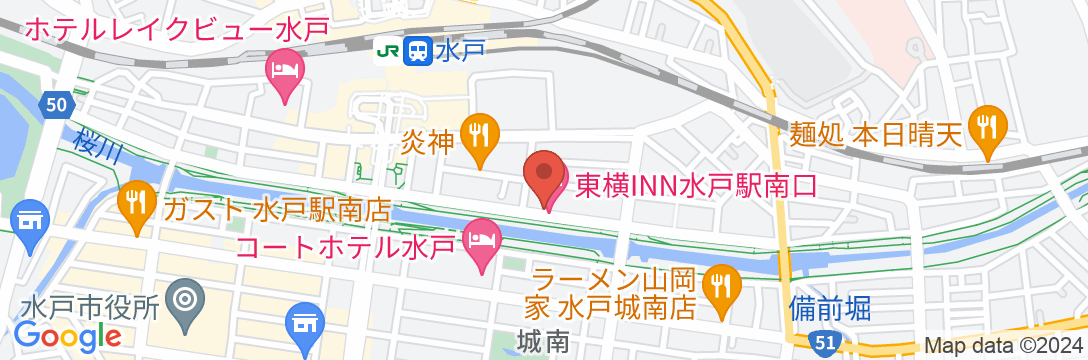 東横INN水戸駅南口の地図