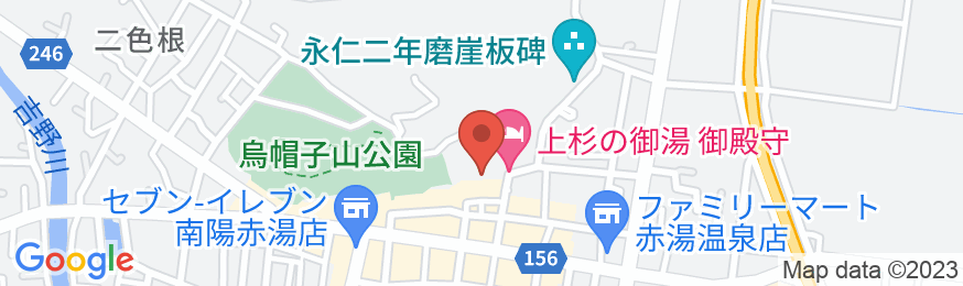 赤湯温泉 旅館 大文字屋の地図