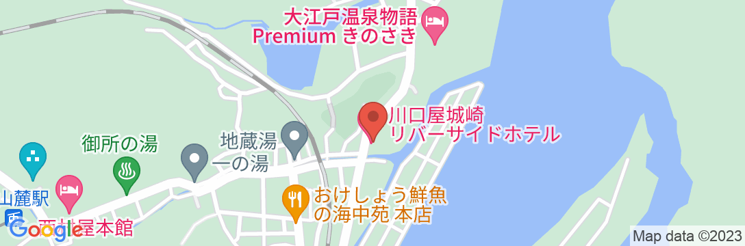 城崎温泉 川口屋城崎リバーサイドホテルの地図