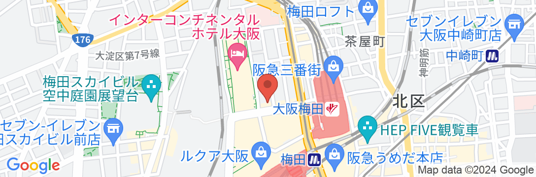 ホテルランドマーク梅田の地図