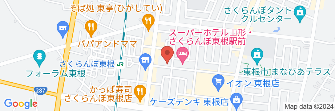 ホテルBBファストさくらんぼ東根の地図