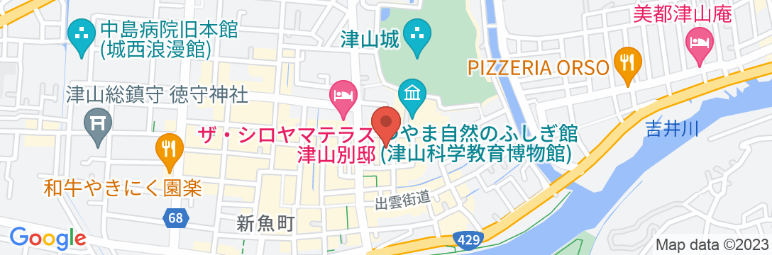 津山セントラルホテル タウンハウス 津山城前(BBHホテルグループ)の地図