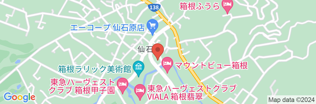 箱根仙石原温泉 万寿屋旅館の地図
