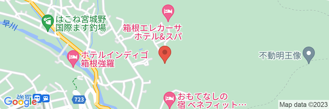 箱根宮城野温泉 ドッグパレスリゾート箱根の地図