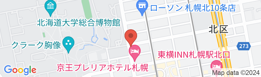 東横INN札幌駅西口北大前の地図