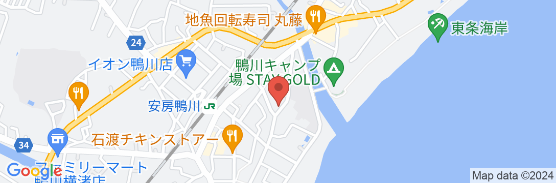 鴨川温泉 ホテル中村の地図