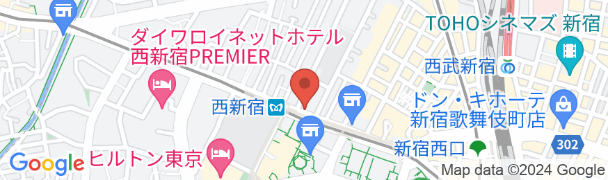 ホテルローズガーデン新宿の地図