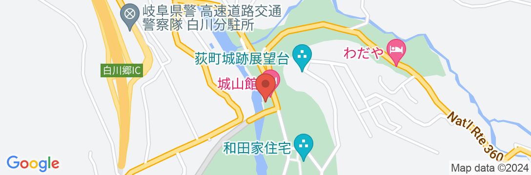 白川郷 城山館の地図