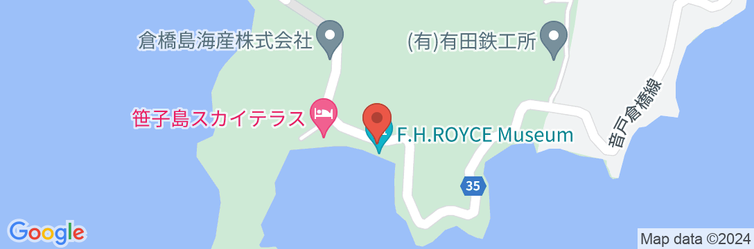 笹子島の地図