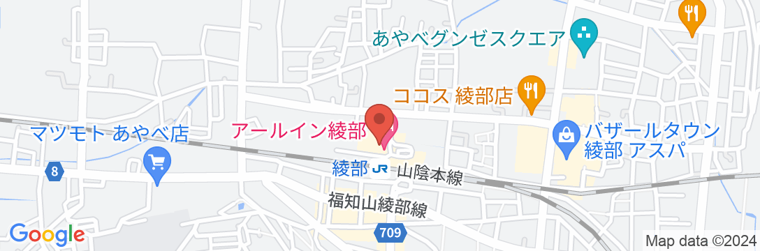 ステーションホテル綾部(旧:アールイン綾部)の地図