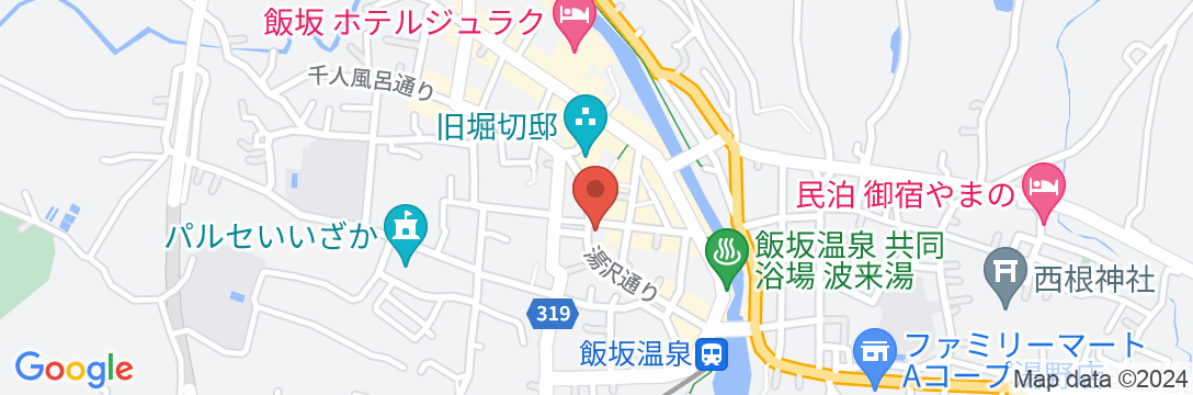 飯坂温泉 なかむらや旅館の地図